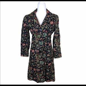 Johnny Was Floral Embroidered Long Coat size S amazing fall statement piece